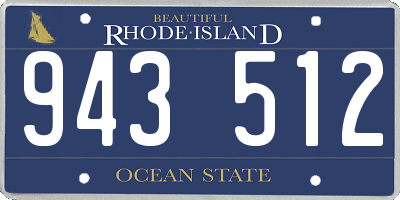 RI license plate 943512