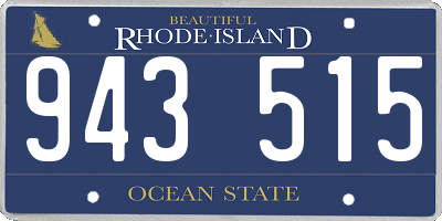 RI license plate 943515