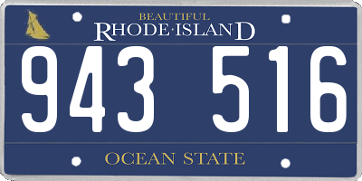 RI license plate 943516