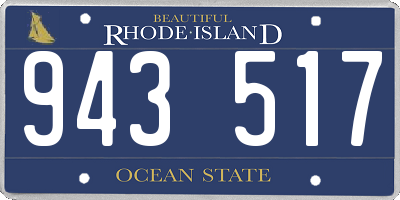 RI license plate 943517