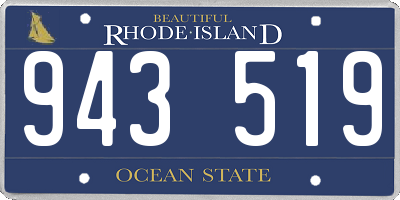 RI license plate 943519