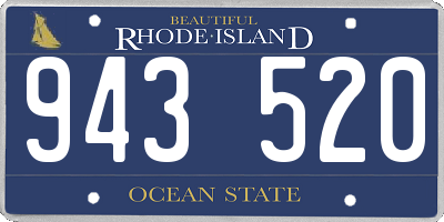 RI license plate 943520