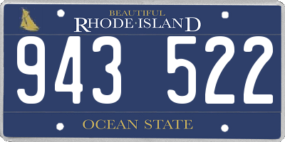 RI license plate 943522