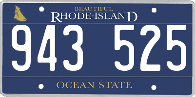 RI license plate 943525