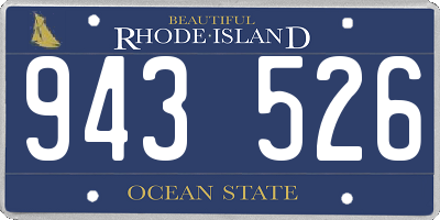RI license plate 943526