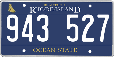 RI license plate 943527