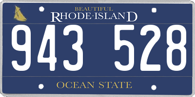RI license plate 943528