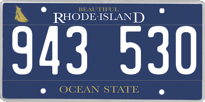 RI license plate 943530