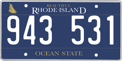 RI license plate 943531