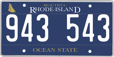 RI license plate 943543
