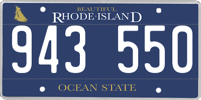 RI license plate 943550