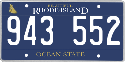 RI license plate 943552