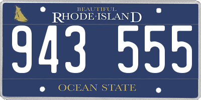 RI license plate 943555