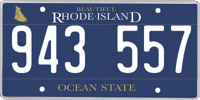 RI license plate 943557