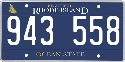 RI license plate 943558