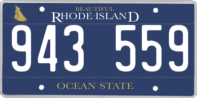 RI license plate 943559