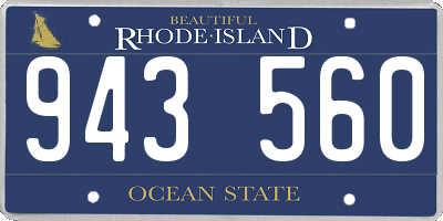 RI license plate 943560