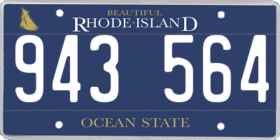 RI license plate 943564