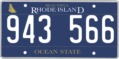 RI license plate 943566
