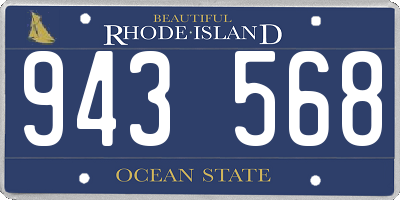 RI license plate 943568