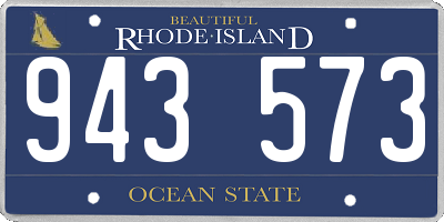 RI license plate 943573
