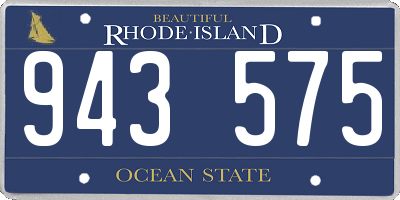 RI license plate 943575