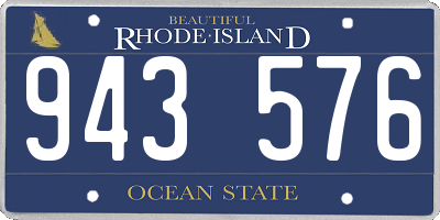 RI license plate 943576