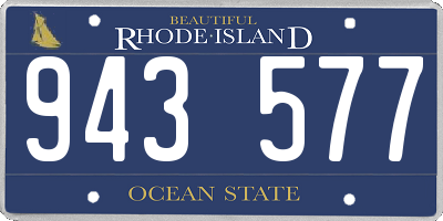 RI license plate 943577