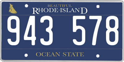 RI license plate 943578