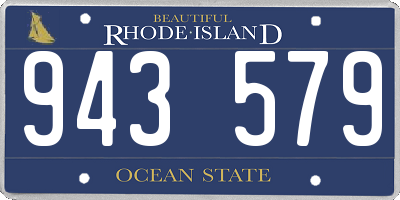 RI license plate 943579