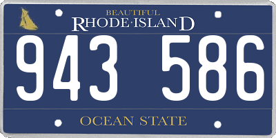 RI license plate 943586