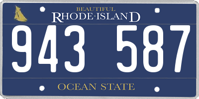 RI license plate 943587