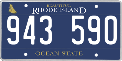 RI license plate 943590