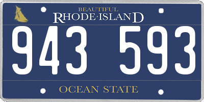 RI license plate 943593