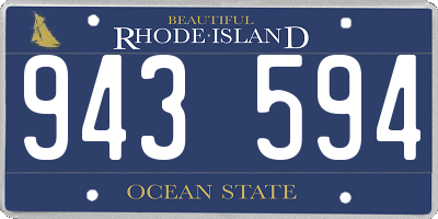 RI license plate 943594