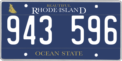 RI license plate 943596