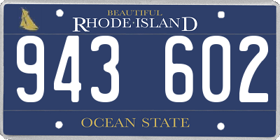 RI license plate 943602