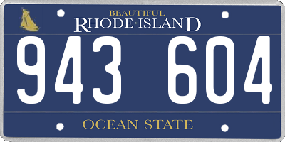 RI license plate 943604