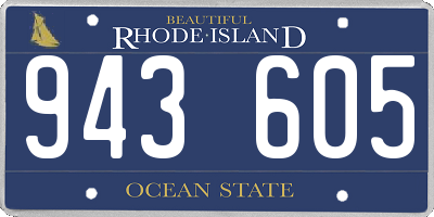 RI license plate 943605