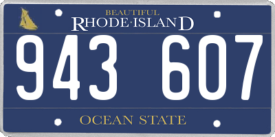 RI license plate 943607