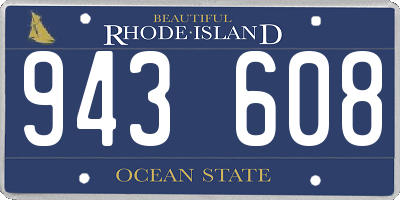 RI license plate 943608