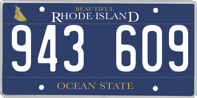RI license plate 943609