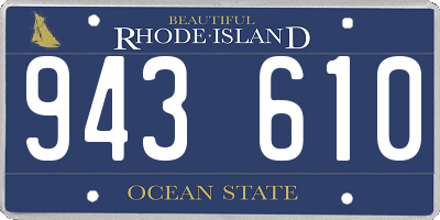 RI license plate 943610