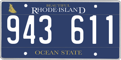 RI license plate 943611