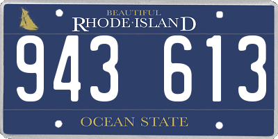 RI license plate 943613