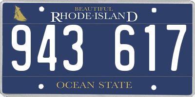 RI license plate 943617