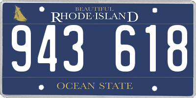 RI license plate 943618
