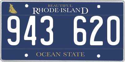 RI license plate 943620
