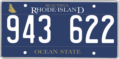 RI license plate 943622