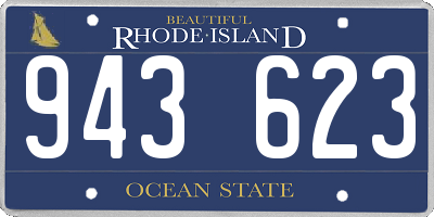 RI license plate 943623